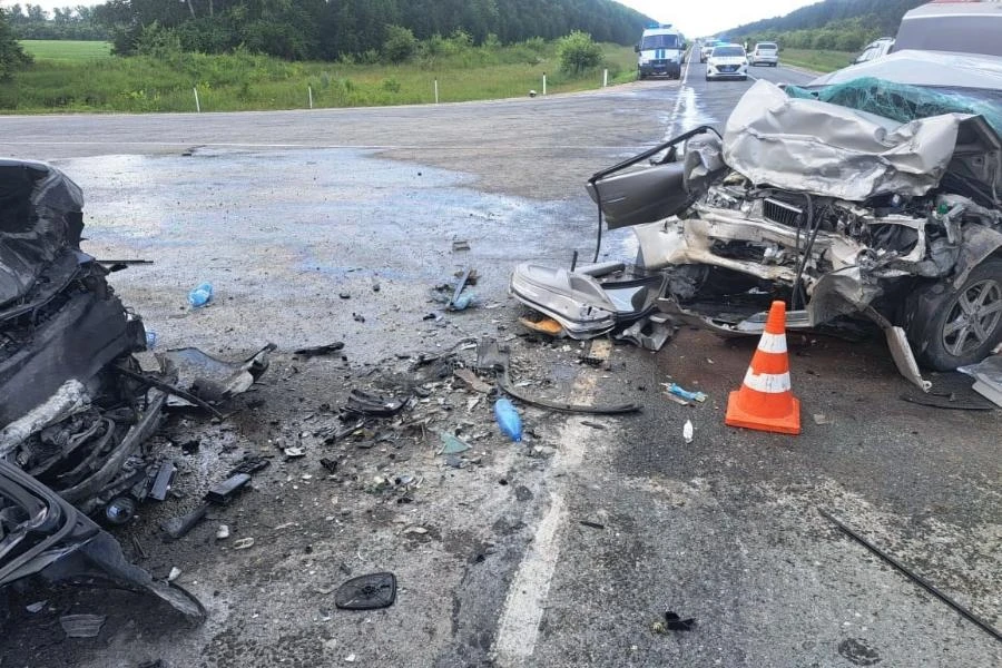 В Новосибирской области в лобовом столкновении легковых автомобилей погибли 7 человек