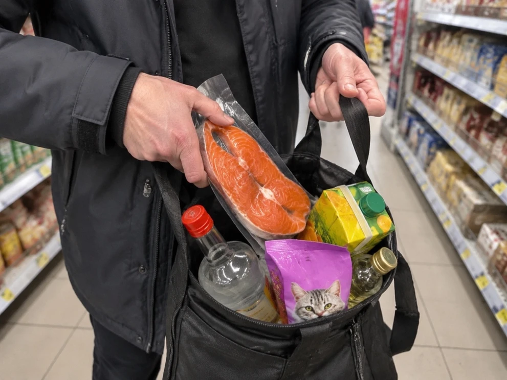 Житель Хакасии украл из магазина форель, водку и корм для кота