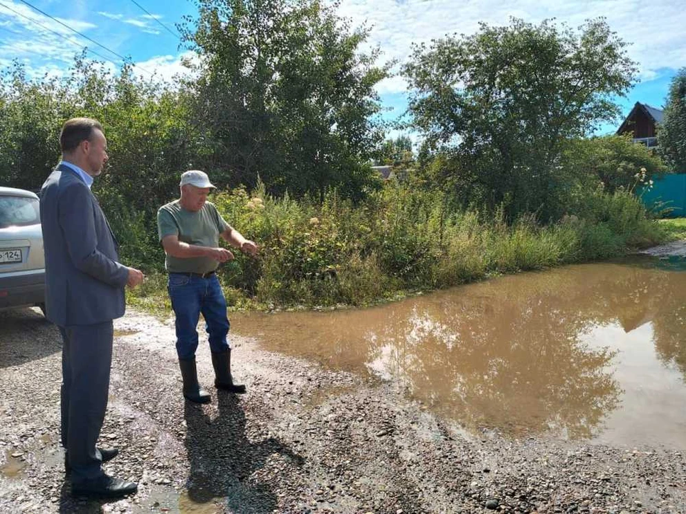В Железногорске Красноярского края устраняют последствия подтоплений