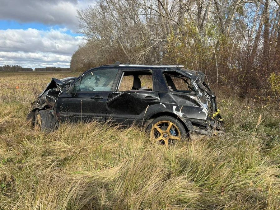 В Омской области с дороги улетел Subaru Forester. Водитель погиб