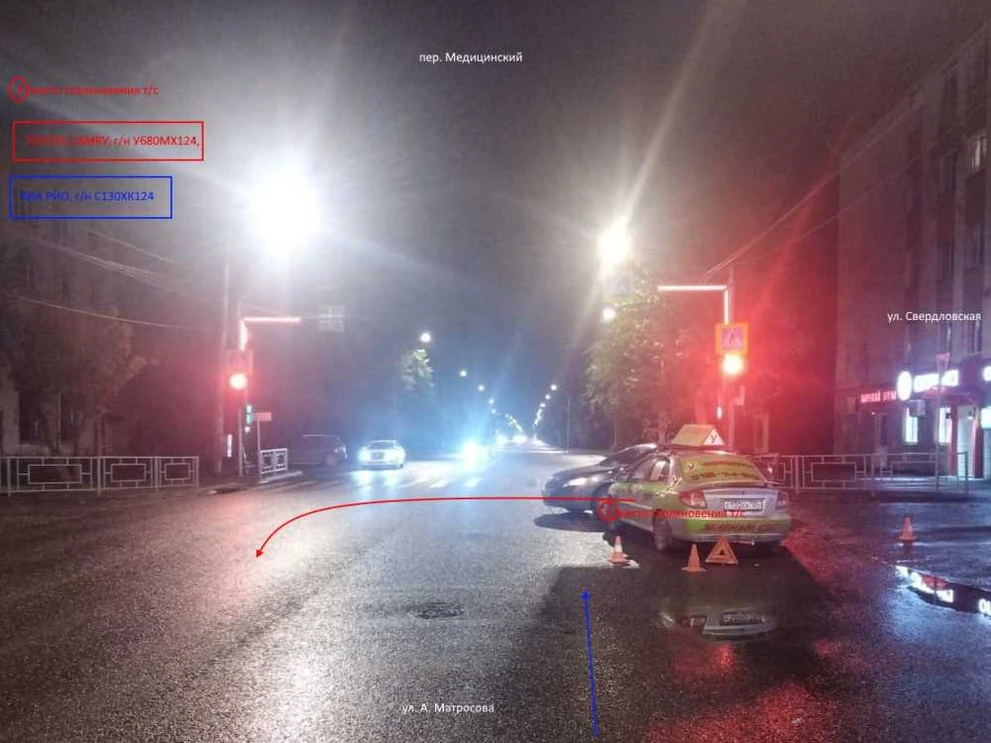 В Красноярске пройдёт суд над водителем обвиняемым в ДТП с учебным автомобилем