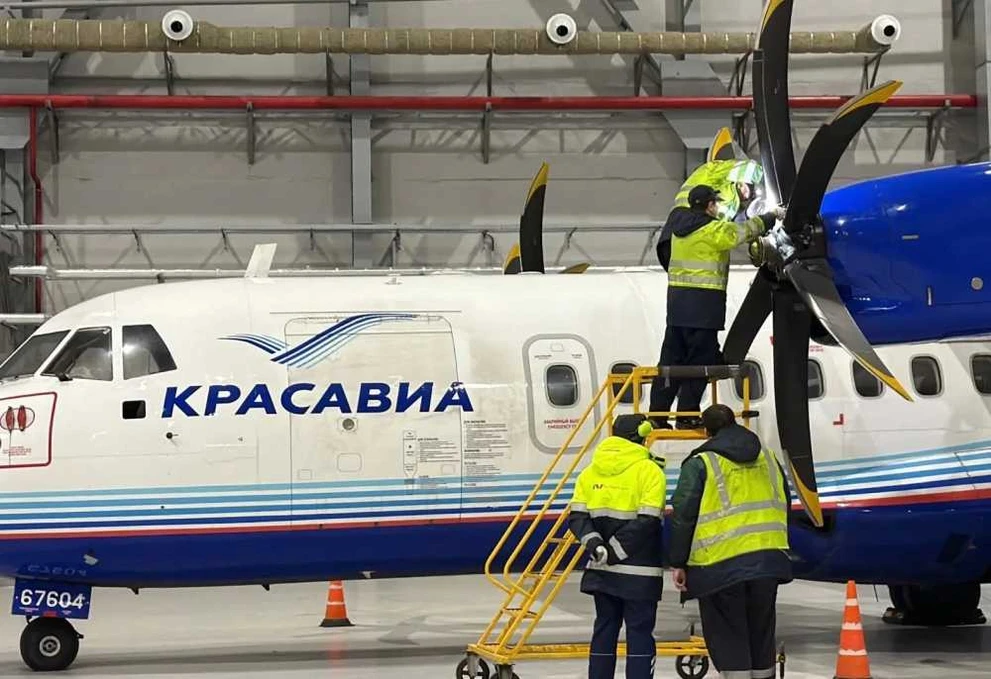 В Красноярске первый самолет прошел техобслуживание в обновленном ангарном комплексе