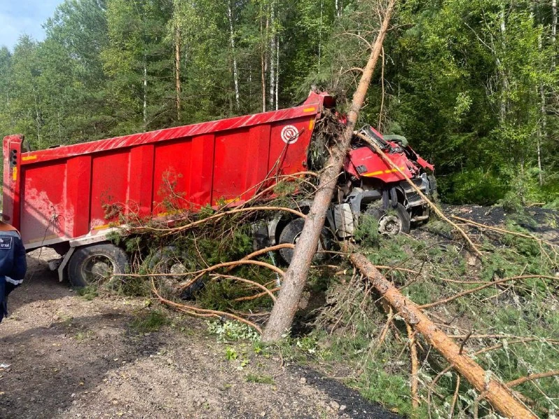 Смертельное ДТП в Красноярском крае: грузовик съехал в кювет, водитель погиб  