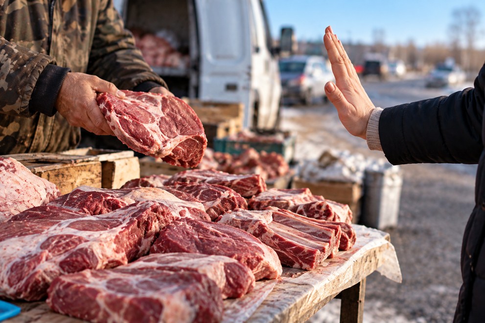 Жителей Иркутской области предупредили об опасности покупки мяса «с рук»