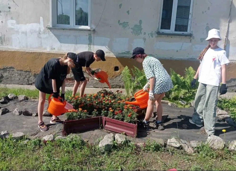 В Новосибирске состоялся конкурс на лучшую клумбу среди летних трудовых отрядов