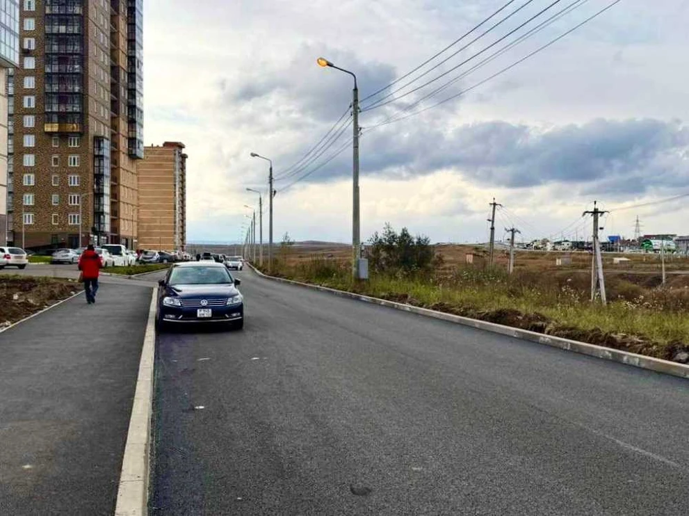 В Красноярске на улице Гросовцев завершаются ремонтные работы