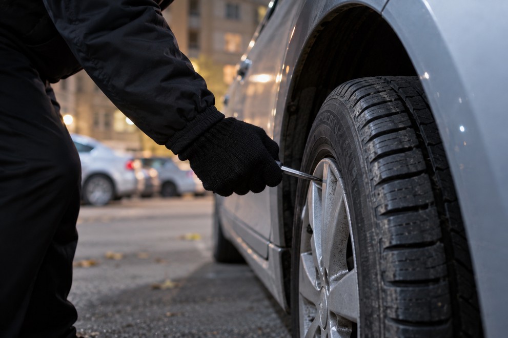 Работник шиномонтажа прокалывал колёса автомобилей в Иркутской области