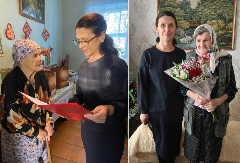 Две труженицы тыла Хакасии отмечают юбилейные дни рождения