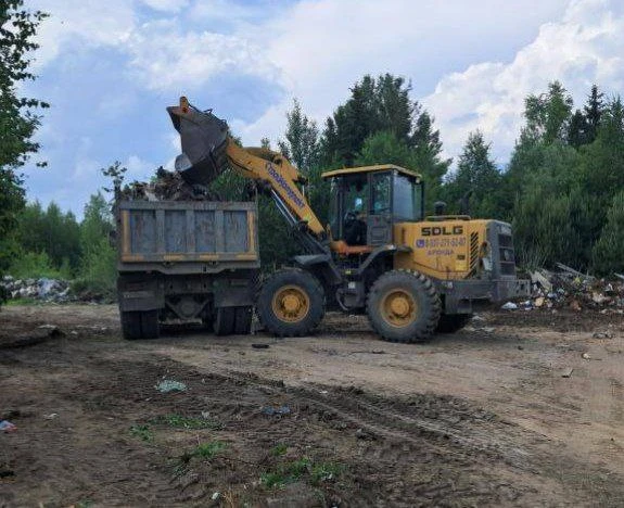 В Томске добились уборки большой свалки возле села Нельмач  