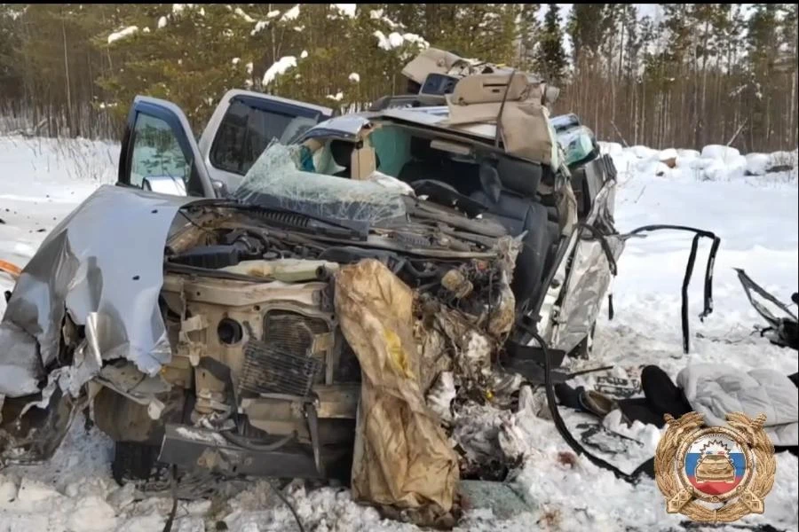 В Иркутской области в столкновении с лесовозом погибли 2 человеке во внедорожнике
