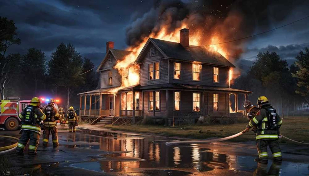 В Новосибирской области многодетная мать спасла детей из горящего дома 