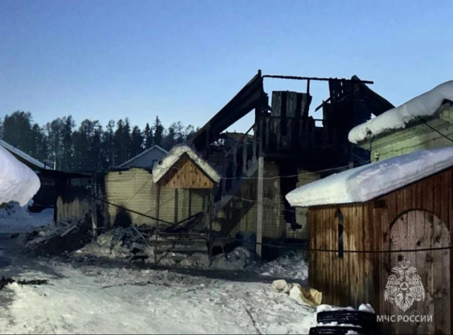 В Иркутской области на пожаре мужчина не смог спасти мать
