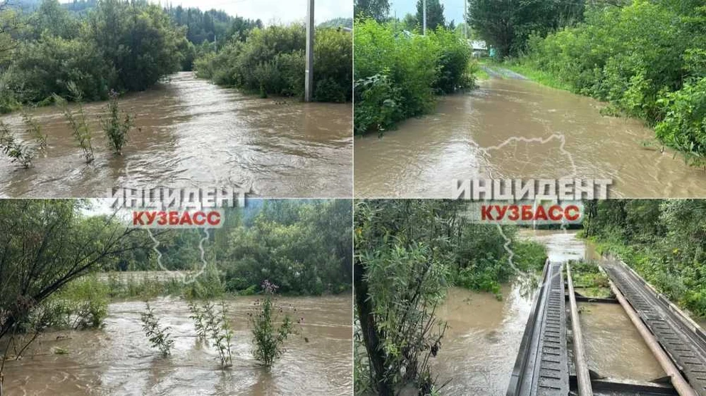  В Кузбассе затопило посёлок Нижние Кинерки