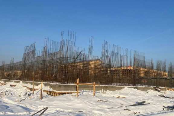 В Иркутске продолжают строительство новой школы в Ленинском районе