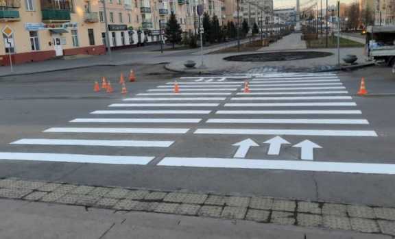 Красноярские дорожники смогли нанести разметку на улицы