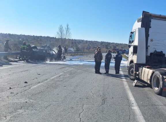 В Хакасии в автомобиле сгорел водитель