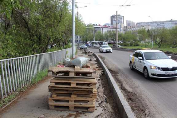 Асфальт на улице Копылова в Красноярске появится на следующей неделе