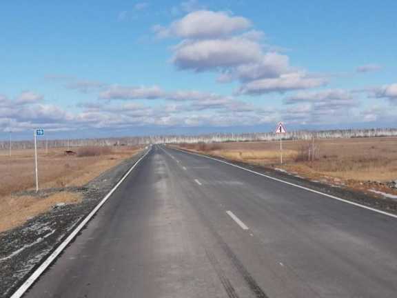 В Омской области завершили ремонт трассы Называевск – Исилькуль