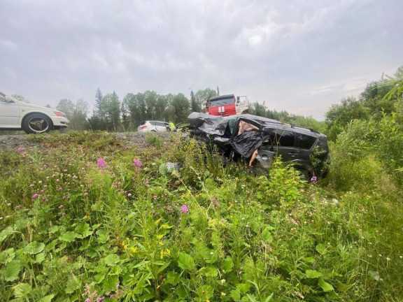 В Красноярском крае в лобовом столкновении двух иномарок погибли 2 человека