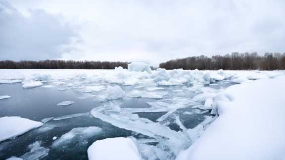 В Хакасии взорвут лёд на реке Абакан