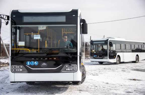 В столицу Тувы доставили новые городские автобусы