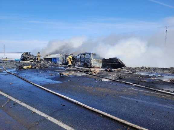В Омской области в аварии с возгоранием погибло 6 человек