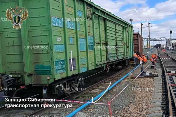 В Алтайском крае с рельсов сошёл грузовой вагон