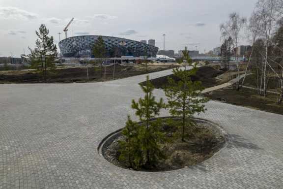 В Новосибирске парк «Арена» у нового ЛДС готов на 65%