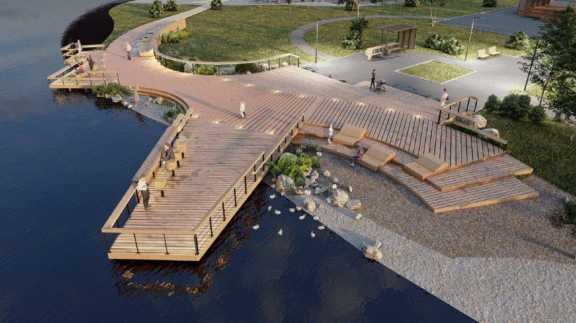 В Красноярске стартовало масштабное обновление озеро-парка «Октябрьский»