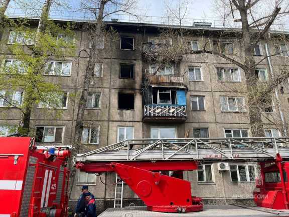 В Красноярском крае крае в пожаре погибли два человека 