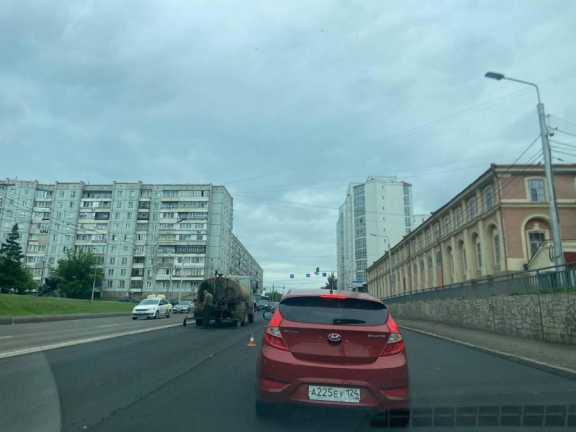 В Красноярске ямы на Маркса превратились в ровный асфальт