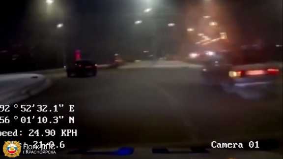 Пьяного водителя из Красноярска пытались поймать 5 экипажей ДПС