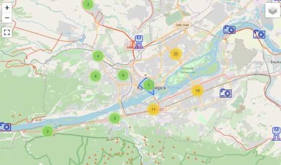 В Красноярском крае обновили карту дорожных камер
