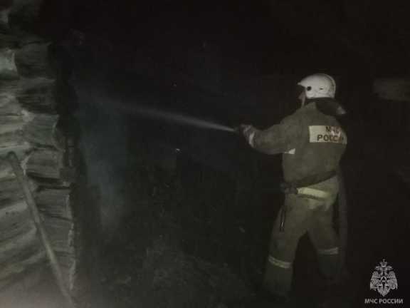 В Алтайском крае из пожара спасли женщину с ребенком